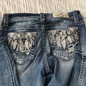 Miss Me Women's Faded Blue Boot Cut Jeans